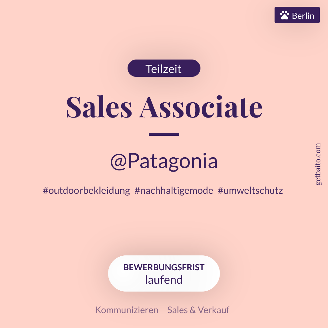 Sales Associate Patagonia